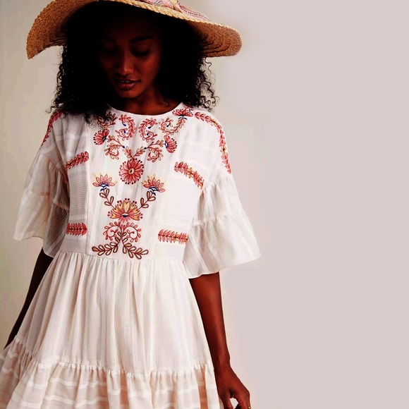 Anthropologie Embroidered Tunic Dress - Picture 3 of 9